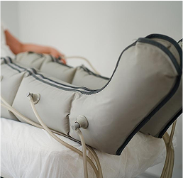 Aparato de presoterapia usada en un paciente